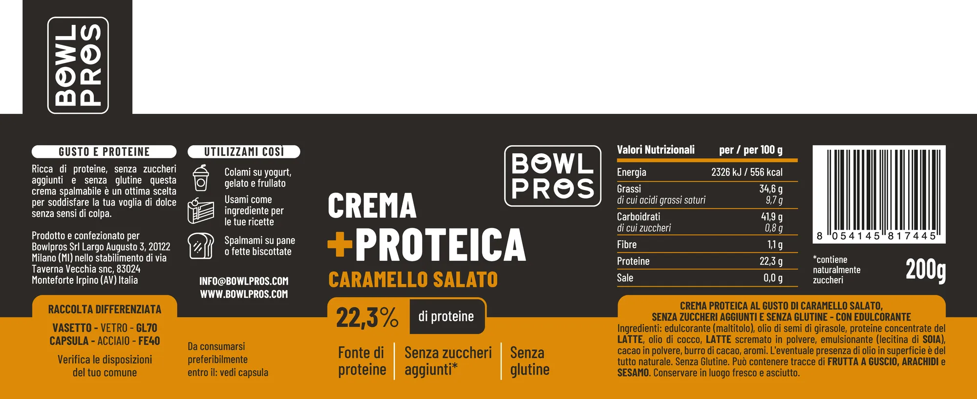 Creme proteiche · 180–200 g: Caramello salato