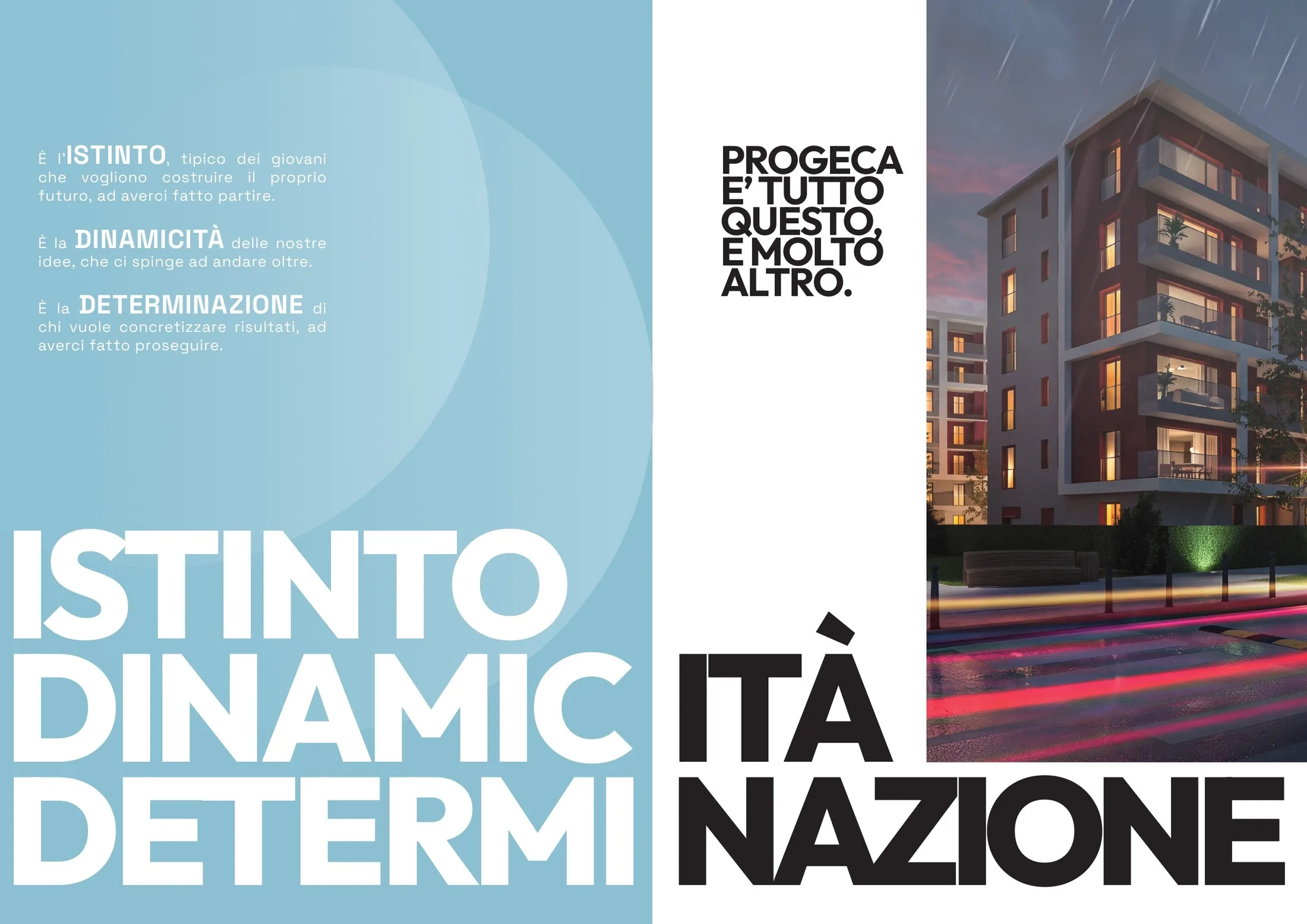 L’apertura: tre parole che attraversano la doppia pagina